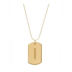 Uncommon James! “Mommy” Dog Tag Inspired Gold Necklace NWT!